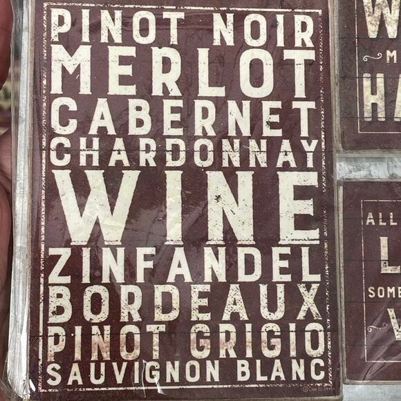 Primitives by Kathy Magnet Set Wine Lover Gift Refrigerator Decor New Unopened - Picture 4 of 9